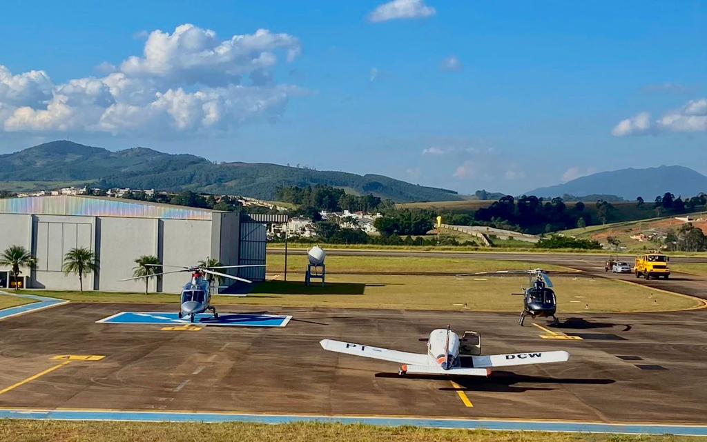 Vista do Aeroporto Estadual Arthur Siqueira, em Bragança Paulista/SP