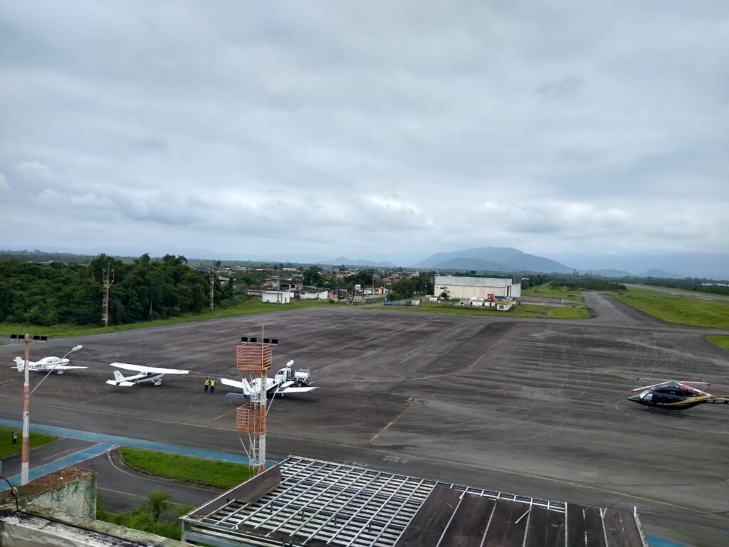 Vista do Aeroporto Estadual Dr. Antônio Ribeiro Nogueira Jr., em Itanhaém/SP